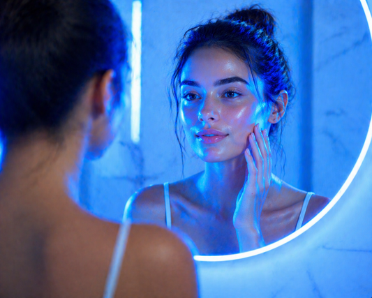 LED-Maske bei Akne: Wie blaues Licht gegen Pickel hilft